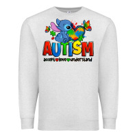 Oatmeal Heather autism stitch accept love understand Premium Sweatshirt - Zillion Design Studio