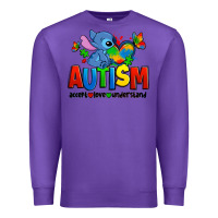 Purple autism stitch accept love understand Premium Sweatshirt - Zillion Design Studio