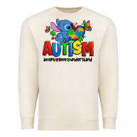 Autism Stitch Accept Love Understand Premium Sweatshirt | Teevron