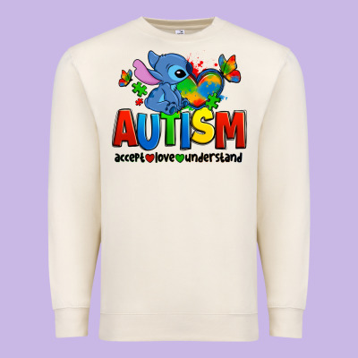 Autism Stitch Accept Love Understand Premium Sweatshirt Designed By Zillion Design Studio
