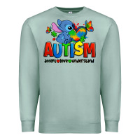 Seafoam autism stitch accept love understand Premium Sweatshirt - Zillion Design Studio