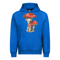 Cobalt Autumn Mushroom Illustrations Urban Hoodie - LillyAllenDesigns