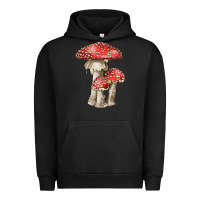 Pigment Black Autumn Mushroom Illustrations Urban Hoodie - LillyAllenDesigns
