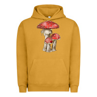 Pigment Peanut Butter Autumn Mushroom Illustrations Urban Hoodie - LillyAllenDesigns