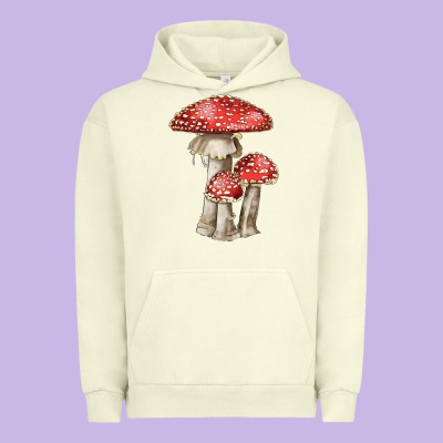 Autumn Mushroom Illustrations Urban Hoodie Designed By Lillyallendesigns