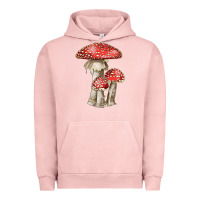 Pigment Salmon Autumn Mushroom Illustrations Urban Hoodie - LillyAllenDesigns