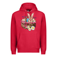 Cardinal easter bunny and basket Premium Hoodie - AdoDesignShop