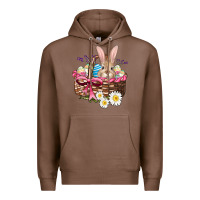 Chestnut easter bunny and basket Premium Hoodie - AdoDesignShop
