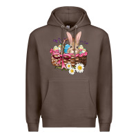 Coffee easter bunny and basket Premium Hoodie - AdoDesignShop