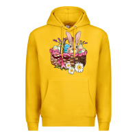Lemon easter bunny and basket Premium Hoodie - AdoDesignShop