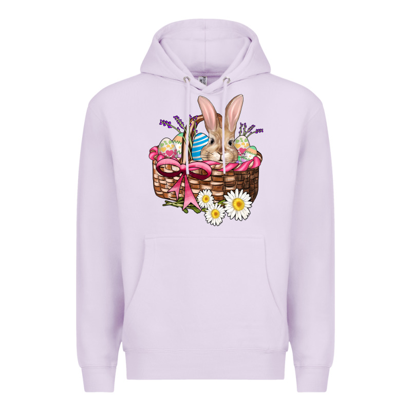 Easter Bunny And Basket Premium Hoodie by AdoDesignShop | Teevron