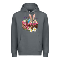 Rock easter bunny and basket Premium Hoodie - AdoDesignShop