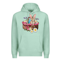Seafoam easter bunny and basket Premium Hoodie - AdoDesignShop