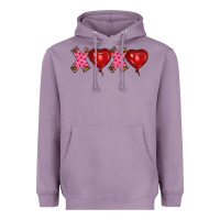 Lavender valentine's day xoxo heart balloon Heavyweight Hoodie - RanaPortraitStore