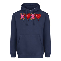 Navy valentine's day xoxo heart balloon Heavyweight Hoodie - RanaPortraitStore