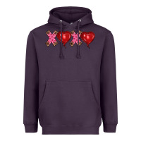 Plum valentine's day xoxo heart balloon Heavyweight Hoodie - RanaPortraitStore
