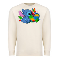 Sandshell autism stitch heart Premium Sweatshirt - Zillion Design Studio