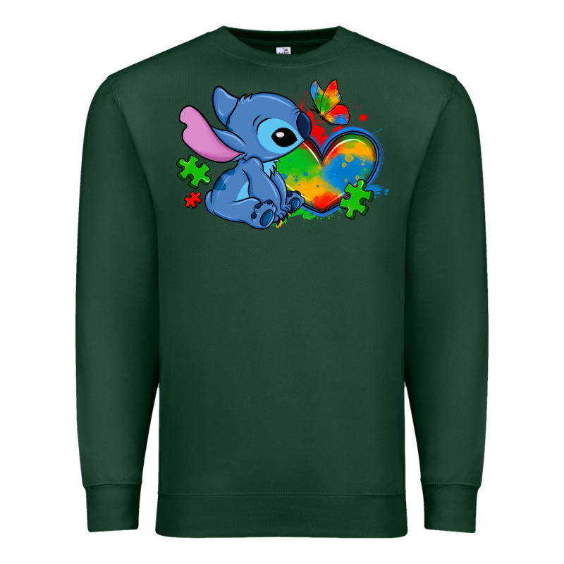 Autism Stitch Heart Premium Sweatshirt by Zillion Design Studio | Teevron
