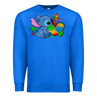 True Royal autism stitch heart Premium Sweatshirt - Zillion Design Studio