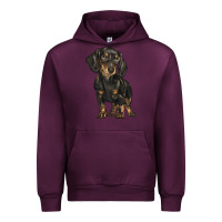 Mauve Wine dachshund Urban Hoodie - BarkalooDesign