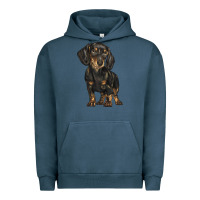 Pigment Midnight Navy dachshund Urban Hoodie - BarkalooDesign