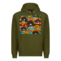 Army Green western german shorthaired pointer Premium Hoodie - Artiststas