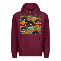Burgundy western german shorthaired pointer Premium Hoodie - Artiststas
