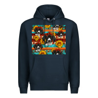 Navy western german shorthaired pointer Premium Hoodie - Artiststas