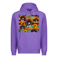 Purple western german shorthaired pointer Premium Hoodie - Artiststas