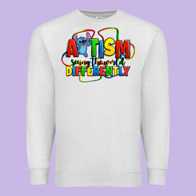 Autism Stitch Seeing The World Differently Premium Sweatshirt Designed By Zillion Design Studio
