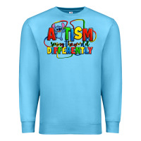 Ocean Blue autism stitch seeing the world differently Premium Sweatshirt - Zillion Design Studio