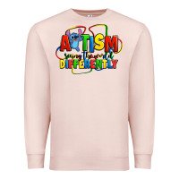 Pale Pink autism stitch seeing the world differently Premium Sweatshirt - Zillion Design Studio