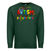 Sports Green autism stitch seeing the world differently Premium Sweatshirt - Zillion Design Studio
