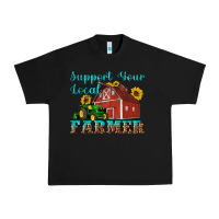 Black western support your local farmer Urban Heavy Tee - Artiststas