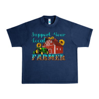 Navy western support your local farmer Urban Heavy Tee - Artiststas