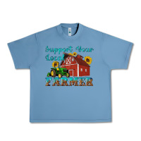Pebble Blue western support your local farmer Urban Heavy Tee - Artiststas