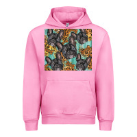Fuchsia Pink french bulldog Urban Hoodie - BarkalooDesign