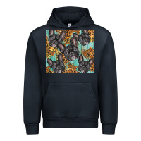 Navy french bulldog Urban Hoodie - BarkalooDesign