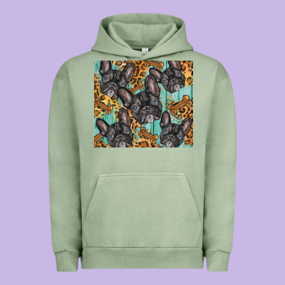 French Bulldog Urban Hoodie Designed By Barkaloodesign