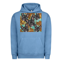 Pigment Pebble Blue french bulldog Urban Hoodie - BarkalooDesign