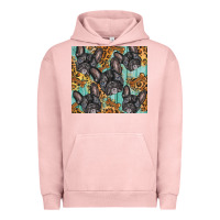 Pigment Salmon french bulldog Urban Hoodie - BarkalooDesign