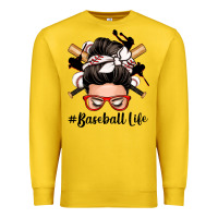 Lemon baseball life messy bun Premium Sweatshirt - Zillion Design Studio