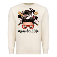 Sandshell baseball life messy bun Premium Sweatshirt - Zillion Design Studio