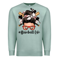 Baseball Life Messy Bun Premium Sweatshirt | Teevron