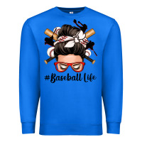 True Royal baseball life messy bun Premium Sweatshirt - Zillion Design Studio