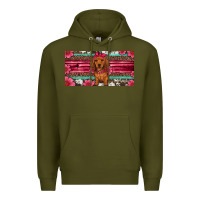 Army Green dachshund puppy license plate Premium Hoodie - Artiststas