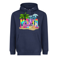 Navy summer mama Heavyweight Hoodie - texasbilliewilder