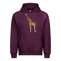 Mauve Wine giraffe Urban Hoodie - LillyAllenDesigns