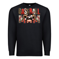 Black baseball mom messy bun Premium Sweatshirt - Zillion Design Studio