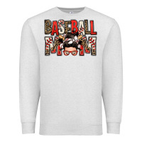 Oatmeal Heather baseball mom messy bun Premium Sweatshirt - Zillion Design Studio